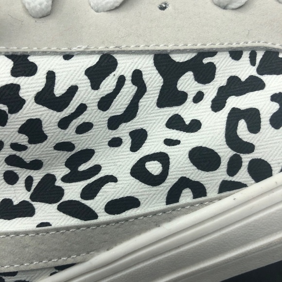 Gray leopard print patchwork sneakers - Picture 9 of 13